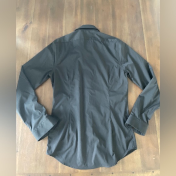 Express men extra slim performance button down long sleeve shirt small 14-14 1/2 - Picture 7 of 7